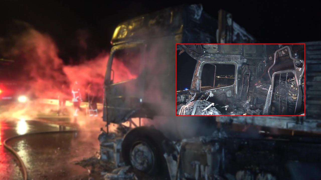 Urfa’ya gübre taşıyordu! Bir anda alevlere teslim oldu!