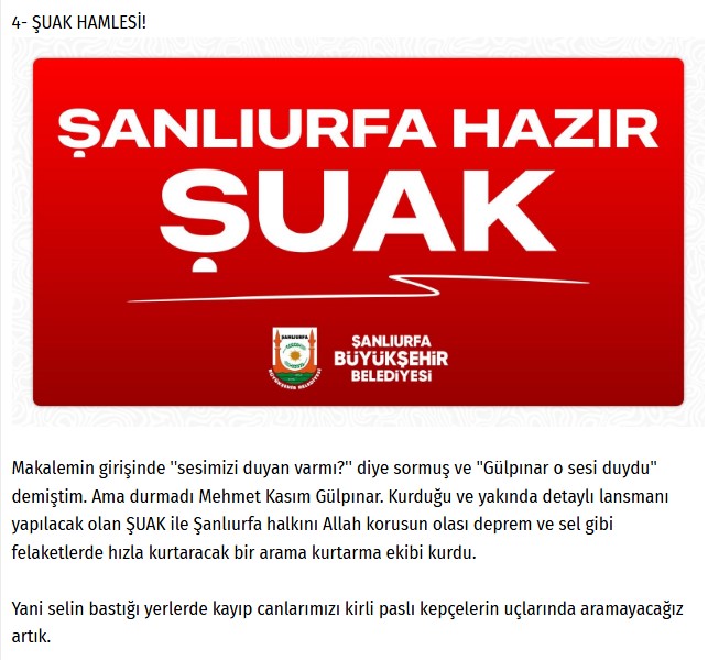 Şanlıurfa’da Merak Uyandıran "ŞUAK" Açıklığa Kavuştu