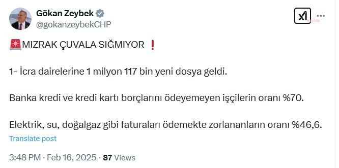 GÖKAN ZEYBEK: "MIZRAK ÇUVALA SIĞMIYOR, 1 MILYON 117 BIN YENI DOSYA GELDI"