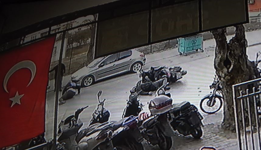 Tamire Giden Motosiklete Çarpan Motor Kamerada