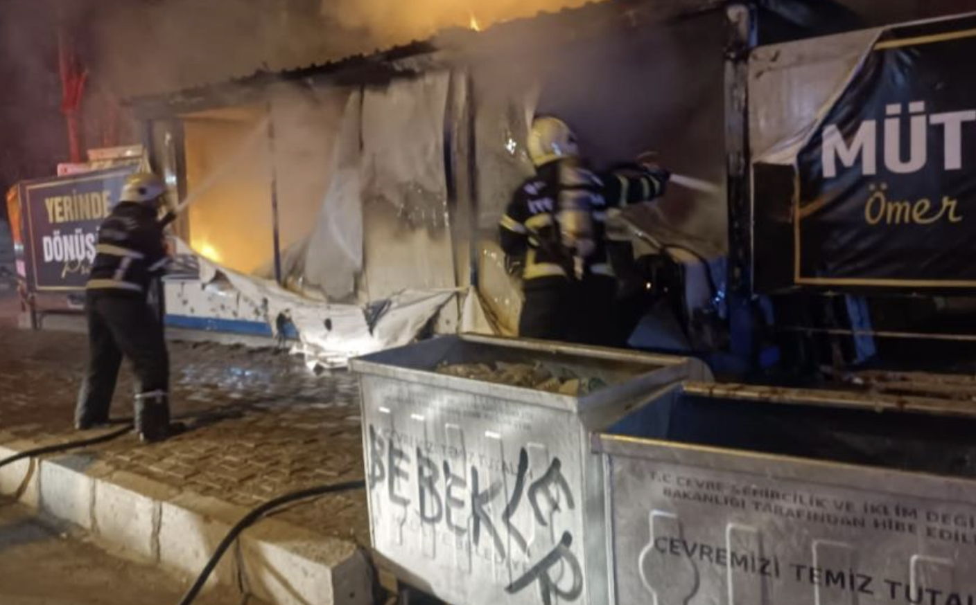 Haliliye’de Bekçi Kulübesinde Yangın Çıktı