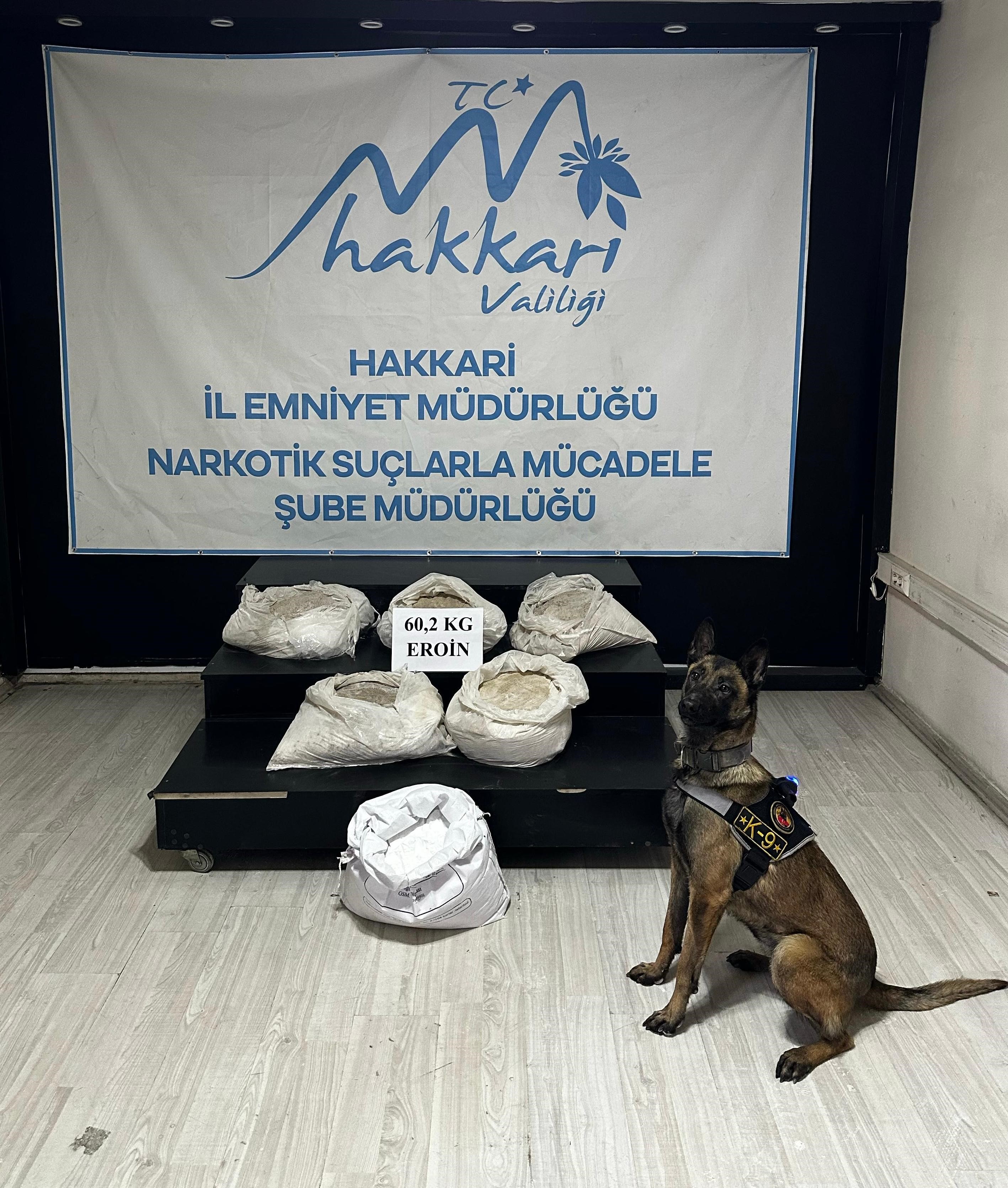 Yüksekova’da 60 Kilo Eroin Ele Geçirildi