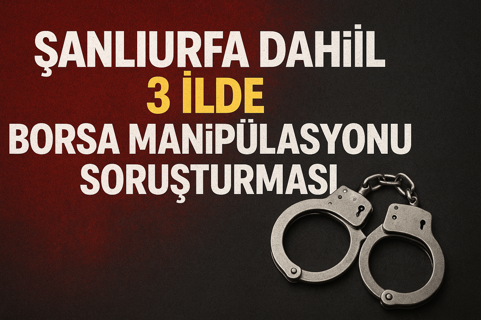 Şanlıurfa Dâhil 3 İlde Borsa Manipülasyonu Soruşturması