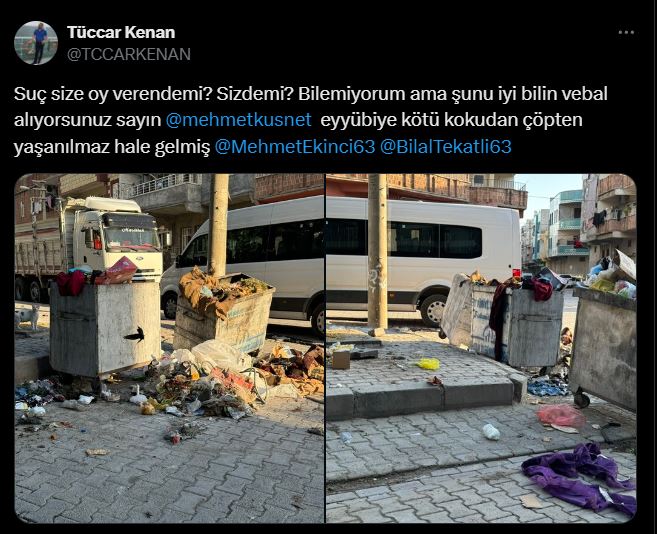 Eyyübiye'de Çöp Sorunu Vatandaşların Tepkisini Çekti