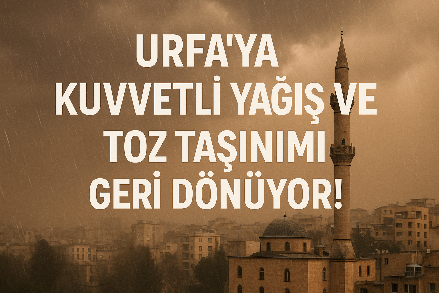 Urfa’ya Kuvvetli Yağış ve Toz Taşınımı Geri Dönüyor!