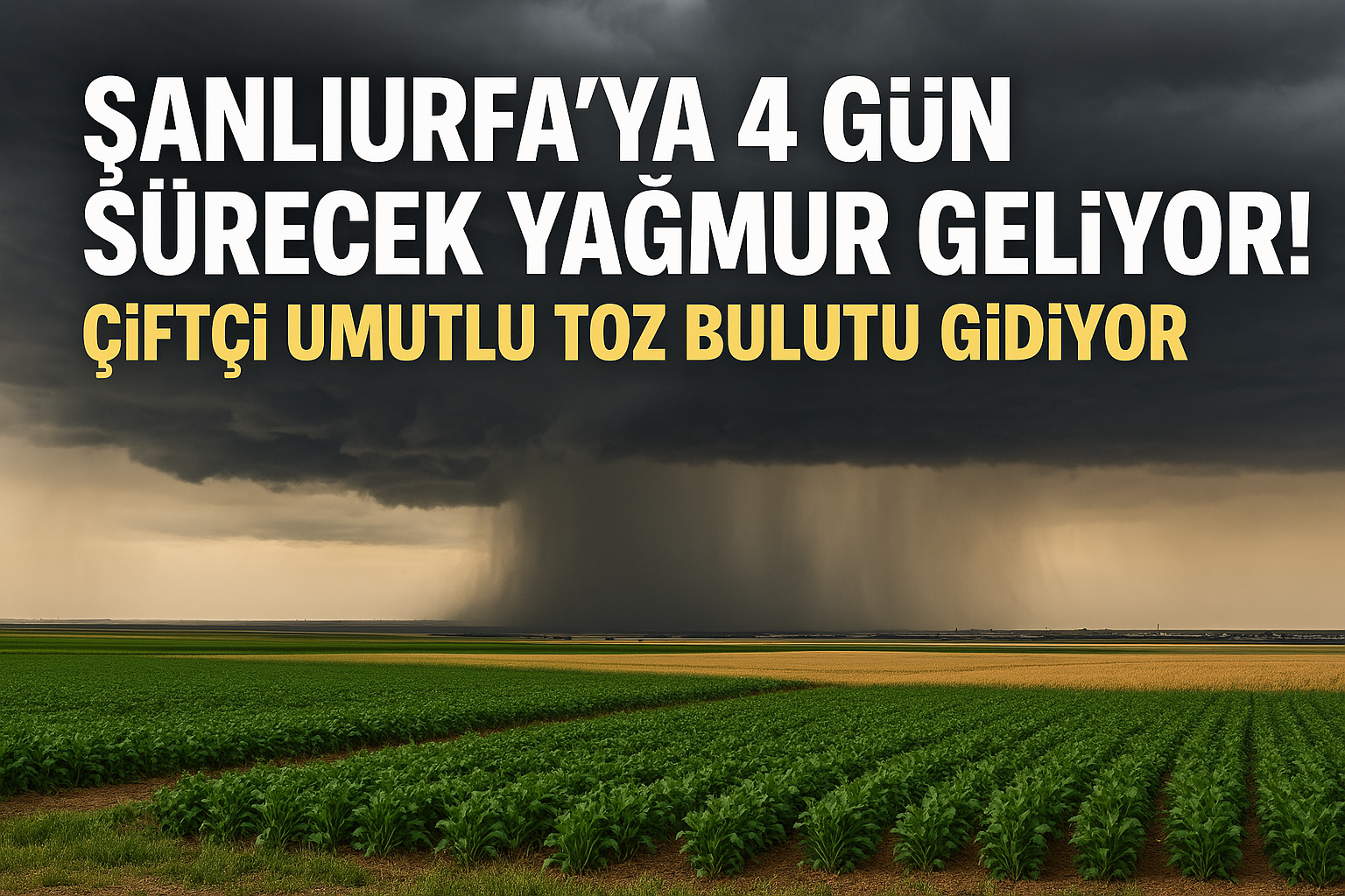 Şanlıurfa’ya 4 Gün Sürecek Yağmur Geliyor!