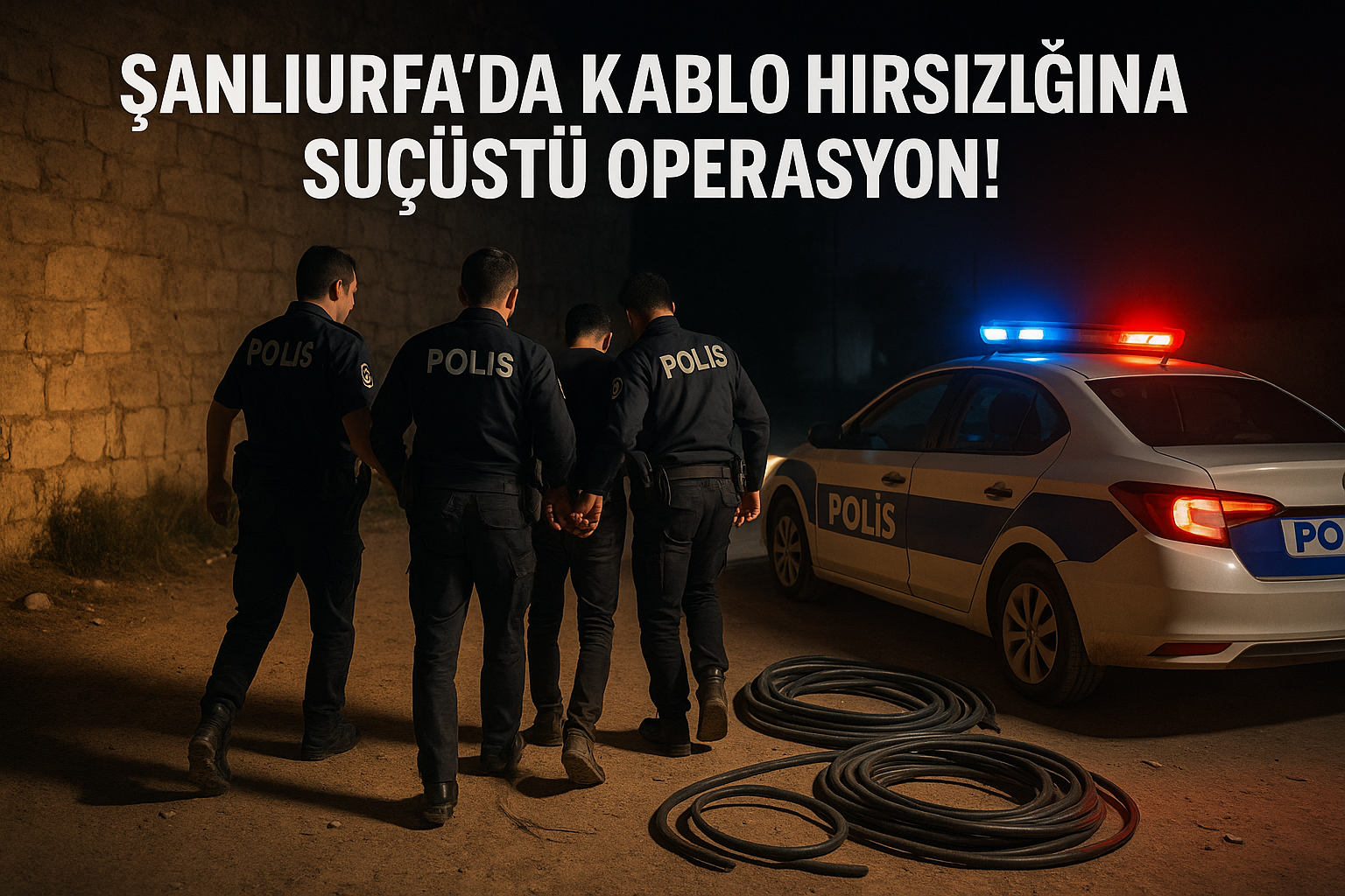 Şanlıurfa’da Kablo Hırsızlığına Suçüstü Operasyon