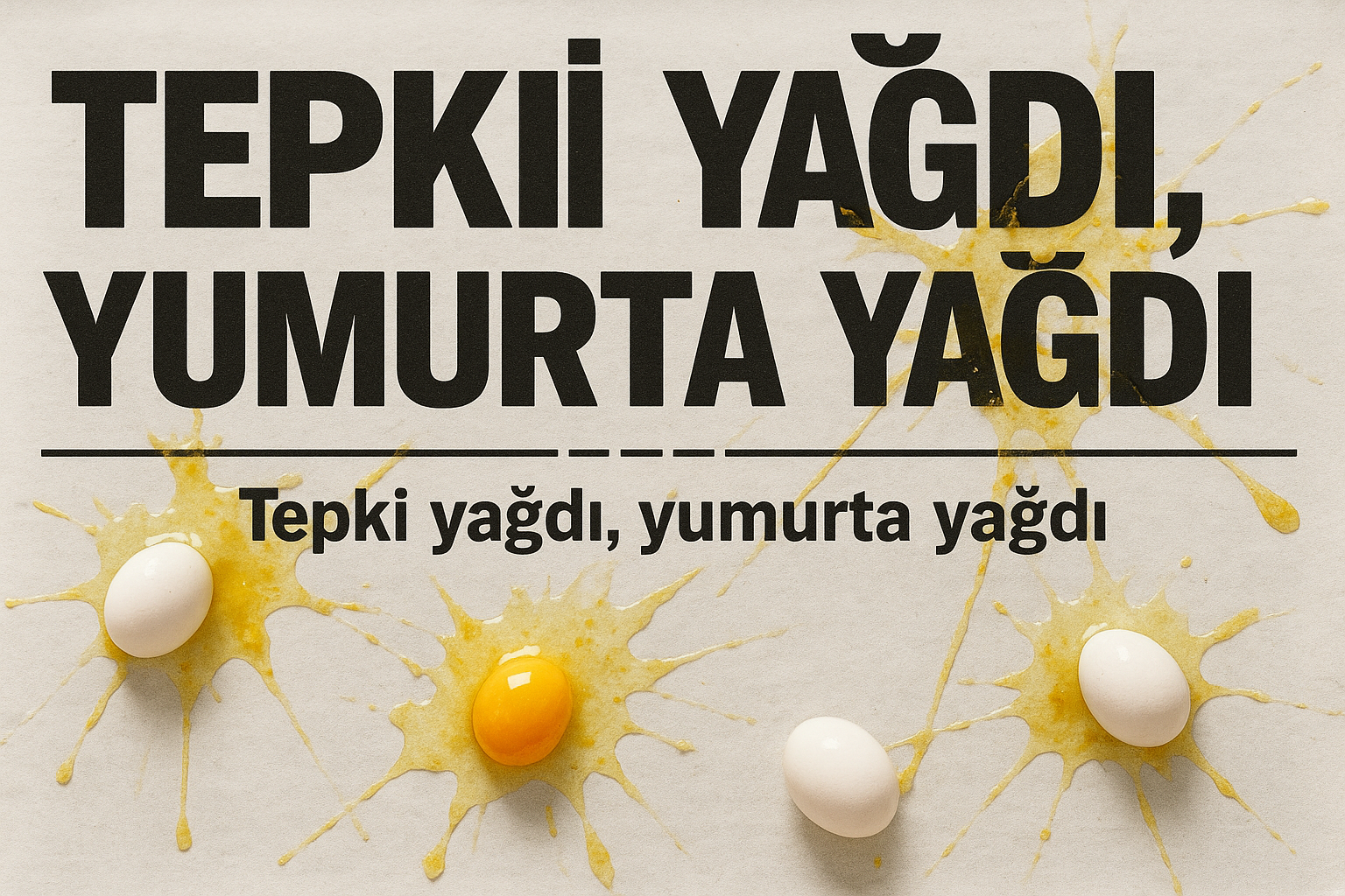 Tepki Yağdı, Yumurta Yağdı