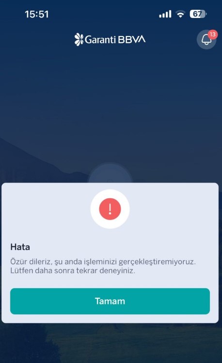 Garanti BBVA Mobil Uygulaması Çöktü Mü?