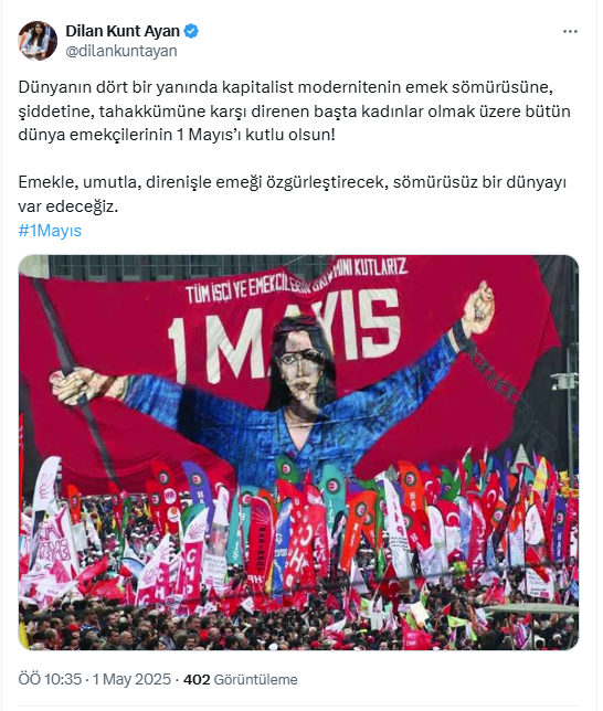 Dilan Kunt Ayan’dan 1 Mayıs Mesajı