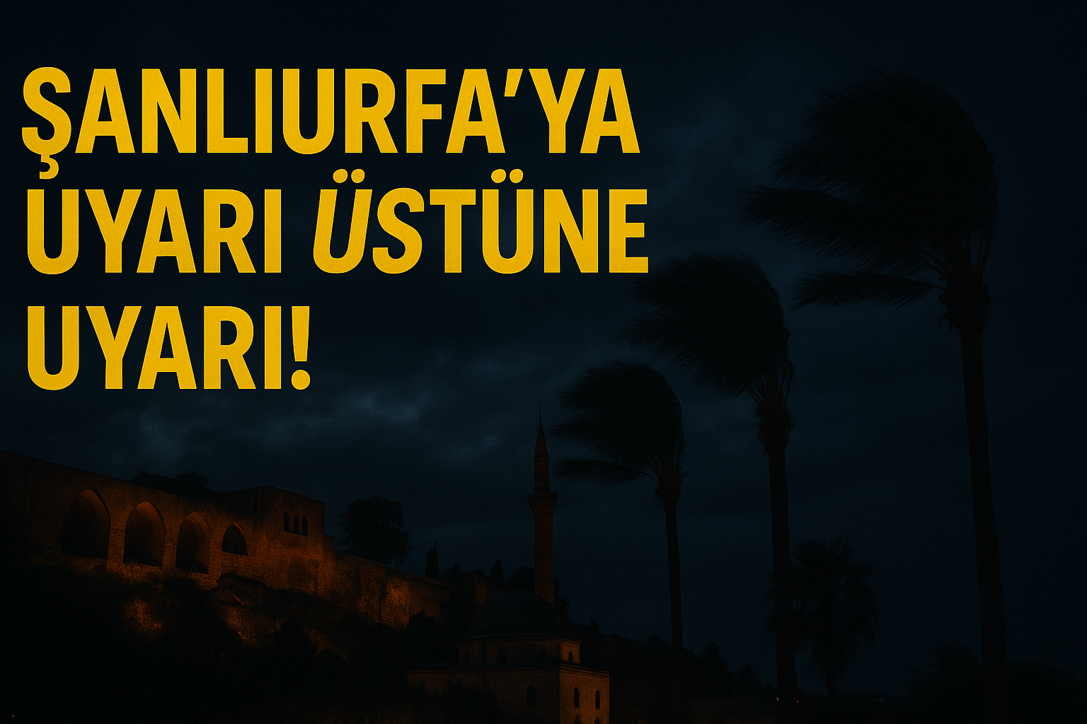 Şanlıurfa'da Uyarı Üstüne Uyarı: Akşam Saatlerine Dikkat!