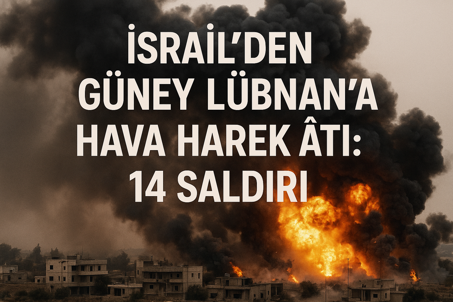 İsrail’den Güney Lübnan’a Hava Harekâtı: 14 Saldırı!