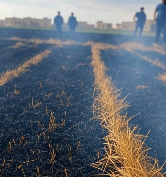 Şanlıurfa'da Anız Yakan Yandı!