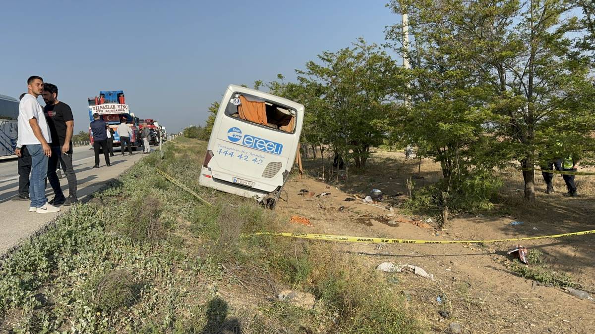 Konya-Adana Yolunda Can Pazarı: Otobüs Şarampole Uçtu