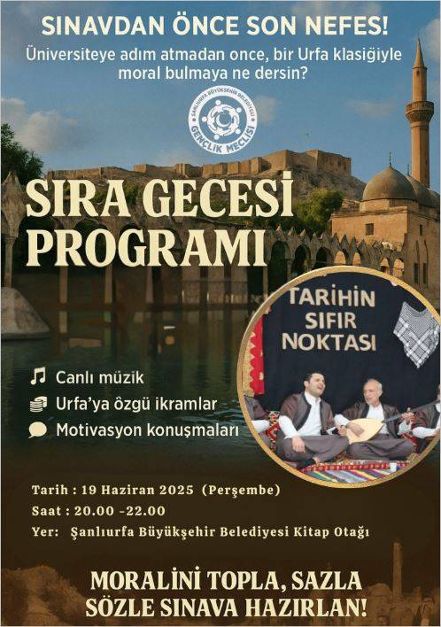 YKS Stresi Urfa’da Sıra Gecesiyle Hafifleyecek!