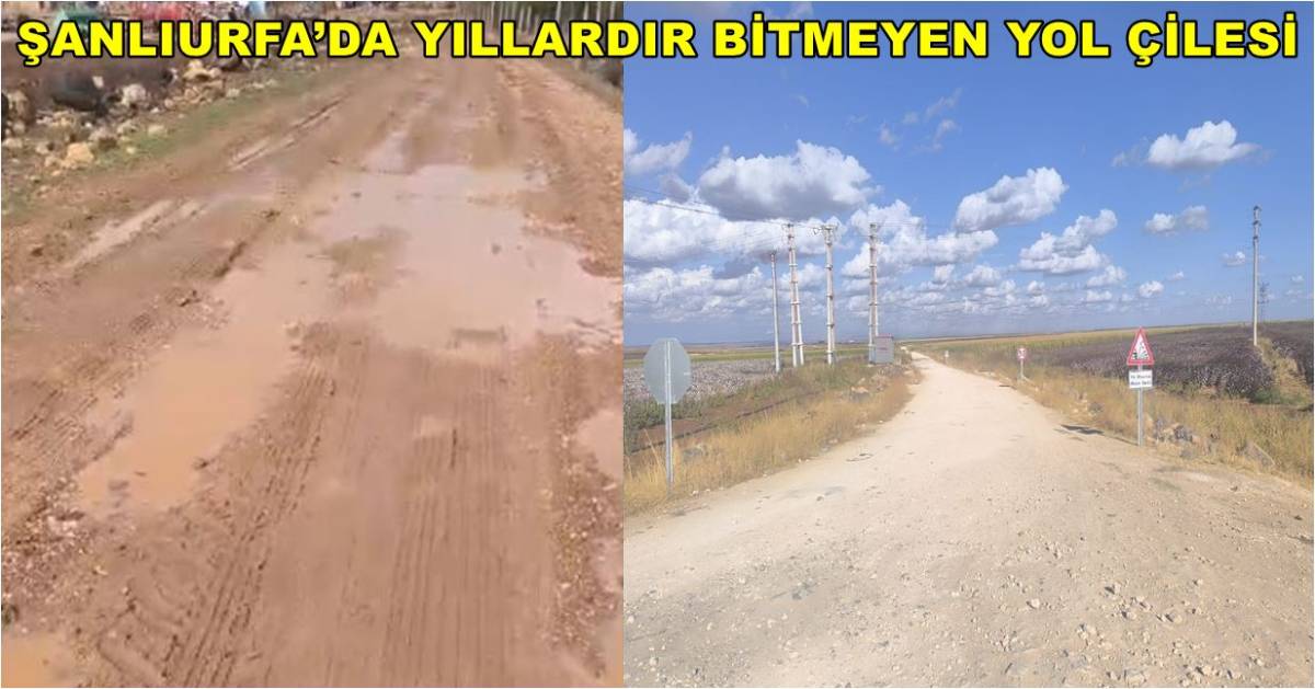 Şanlıurfa’da Yıllardır Bitmeyen Yol Çilesi