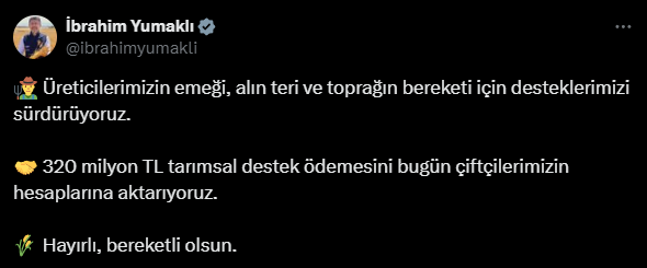 Hesaplarınızı Kontrol Edin! 320 Milyonluk Destek Bugün Yattı