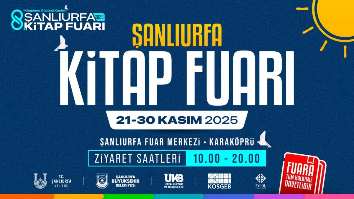 8. Şanlıurfa Kitap Fuarı 21 Kasım’da Başlıyor