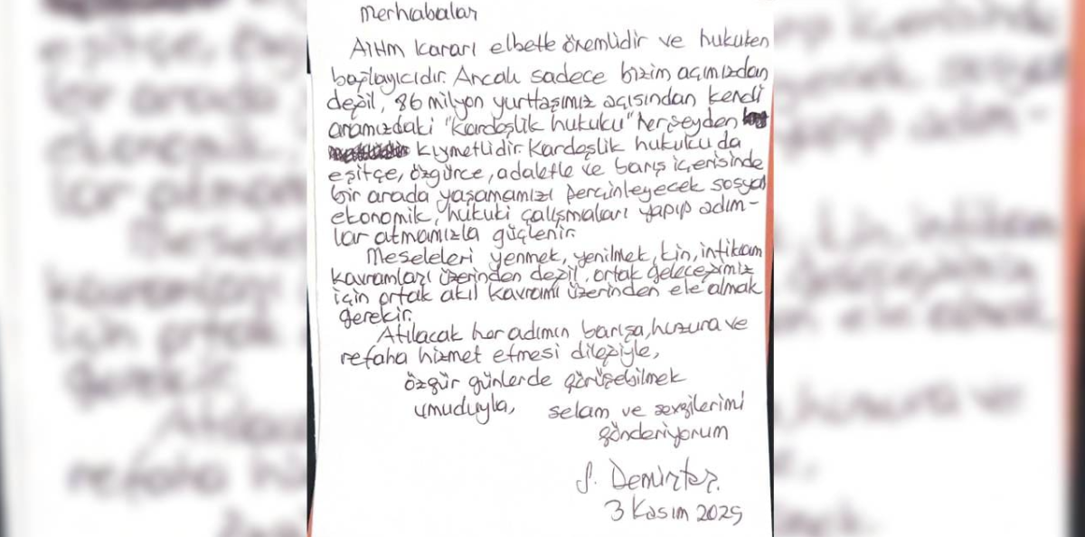 Selahattin Demirtaş’tan AİHM Kararı Sonrası Mektup Paylaştı