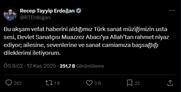 Muazzez Abacı Doğum Gününde Hayatını Kaybetti