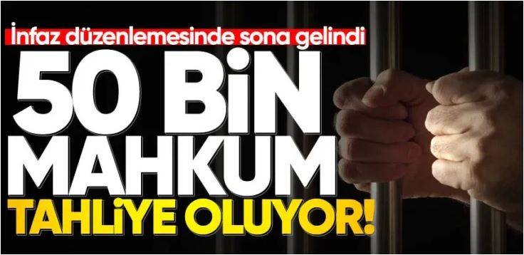 İnfaz Düzenlemesi Netleşti: 50 Bin Kişi Cezaevinden Çıkıyor!