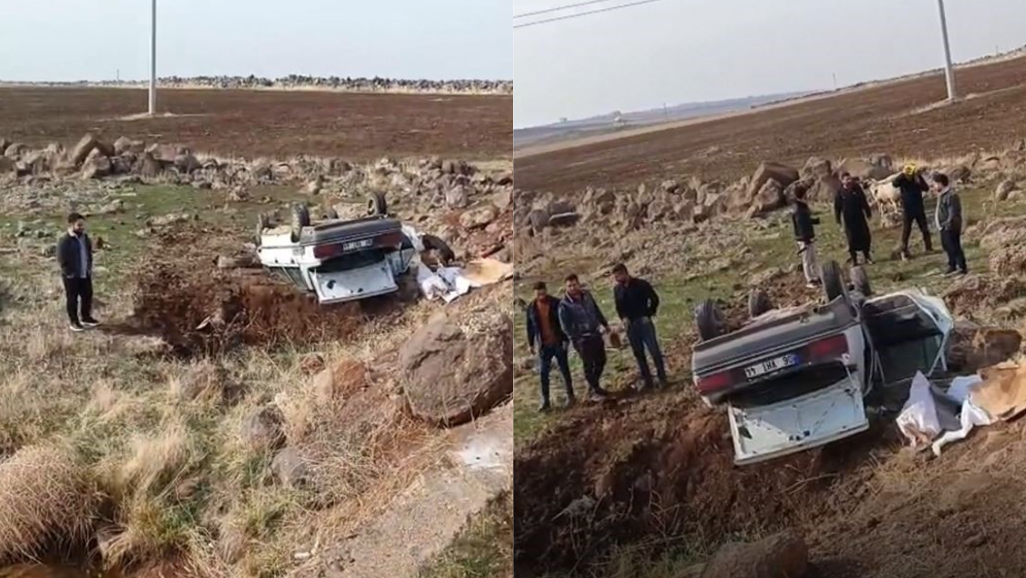 Şanlıurfa’da Köprüden Uçan Otomobil Hurdaya Döndü