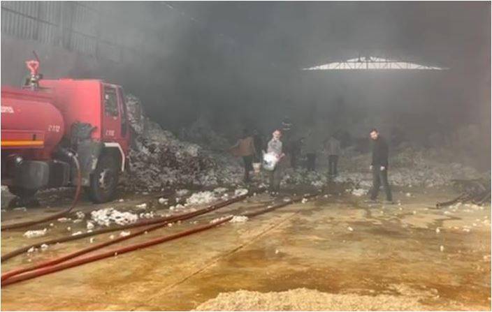 Şanlıurfa’da Pamuk Fabrikası Alevlere Teslim Oldu