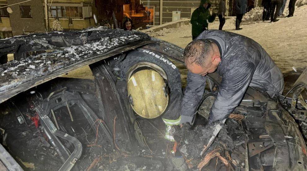 Rampada Zorlanan Araç Alev Topuna Döndü!