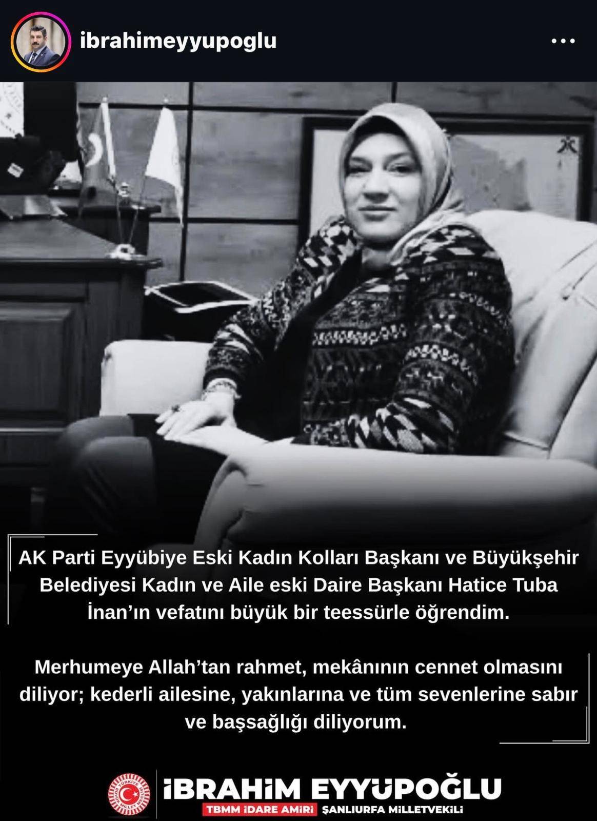 AK Partili Eski Yönetici Hatice Tuba İnan Hayatını Kaybetti