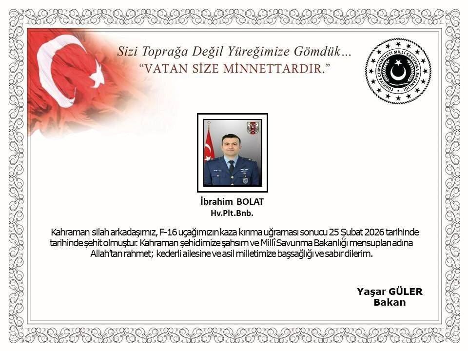 Balıkesir’de F-16 tipi savaş uçağı düştü: 1 asker şehit oldu!