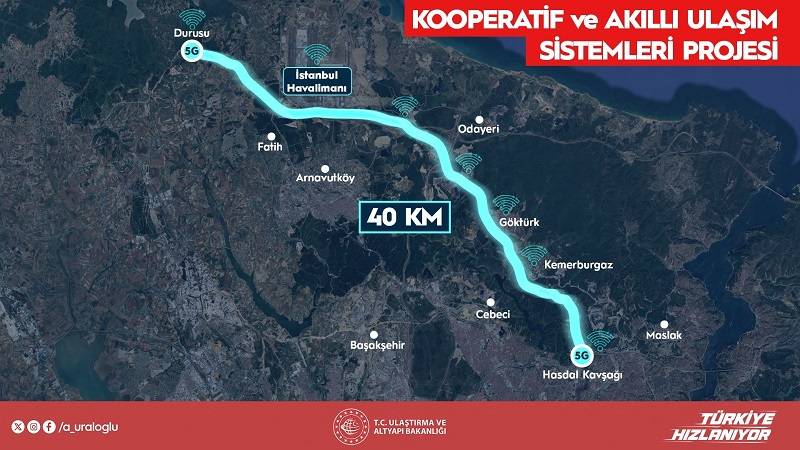 5G'li akıllı yolda testler başlıyor!