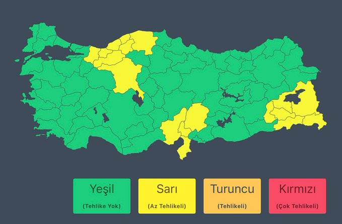 İçişleri Bakanlığı’ndan kuvvetli yağış ve kar uyarısı!