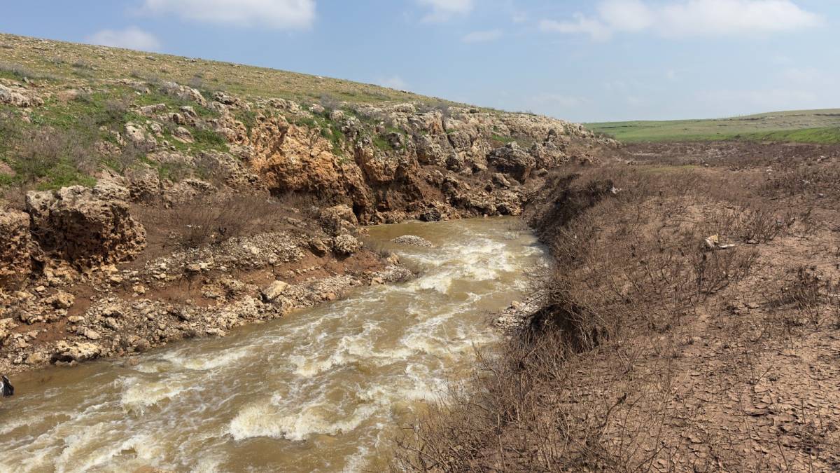 Urfa'da gizemli dere! Suyu girdapta kayboluyor!