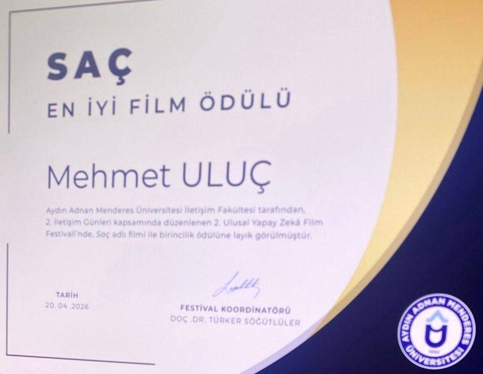 Dr. Mehmet Uluç’un “Saç” filmine birincilik ödülü!