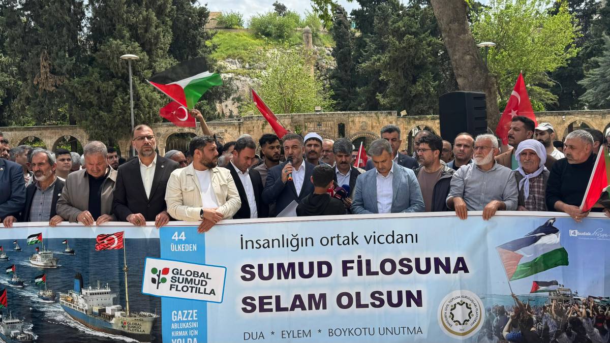 Şanlıurfa’dan Filistin’e destek! Global Sumud Filosu’na müdahaleye tepki