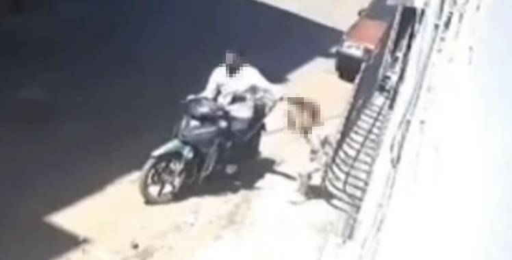 Vicdansız babadan Dehşet: Kızını motosikletle sürükledi!