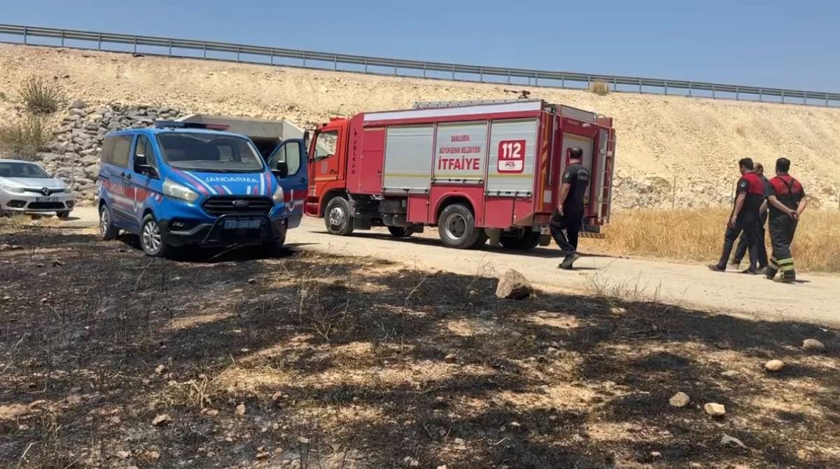 Şanlıurfa'da arpa ekili arazide çıkan yangında 30 dönüm alan zarar gördü
