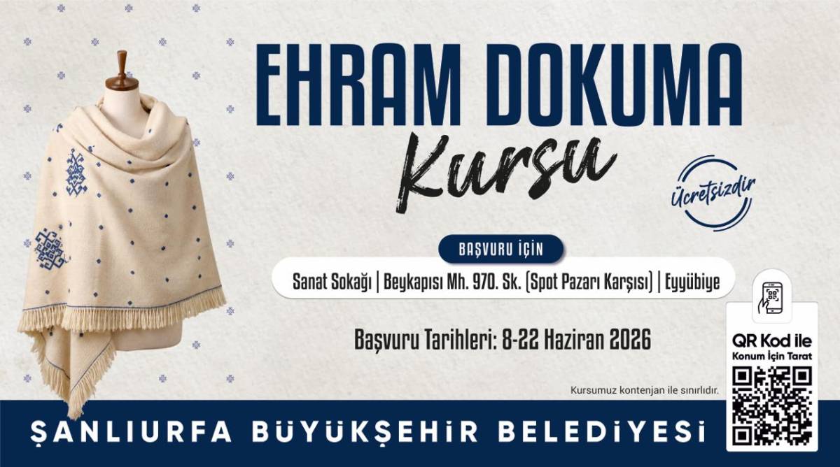 Şanlıurfa Büyükşehir Belediyesi Kültür Kursları İçin Başvurular Başladı
