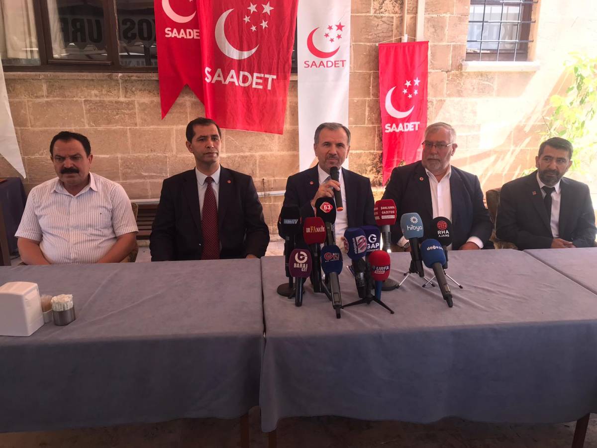 Saadet Partisi Genel Başkan Yardımcısı Doğan’dan Urfa’da dikkat çeken açıklamalar!