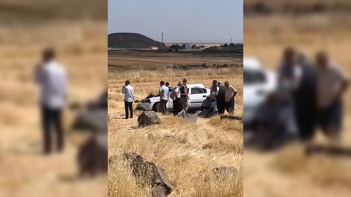 Urfa’da araç şarampole devrildi: Yaralılar var!