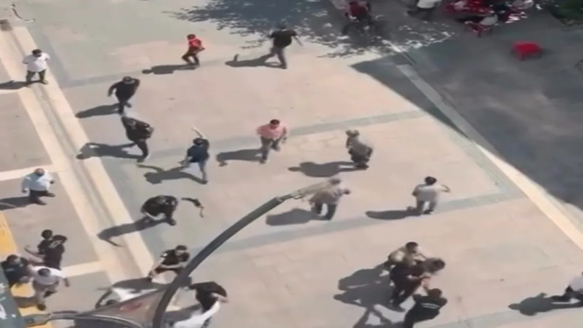 Kavga nedeni pes dedirtti: O anlar kameralara yansıdı!