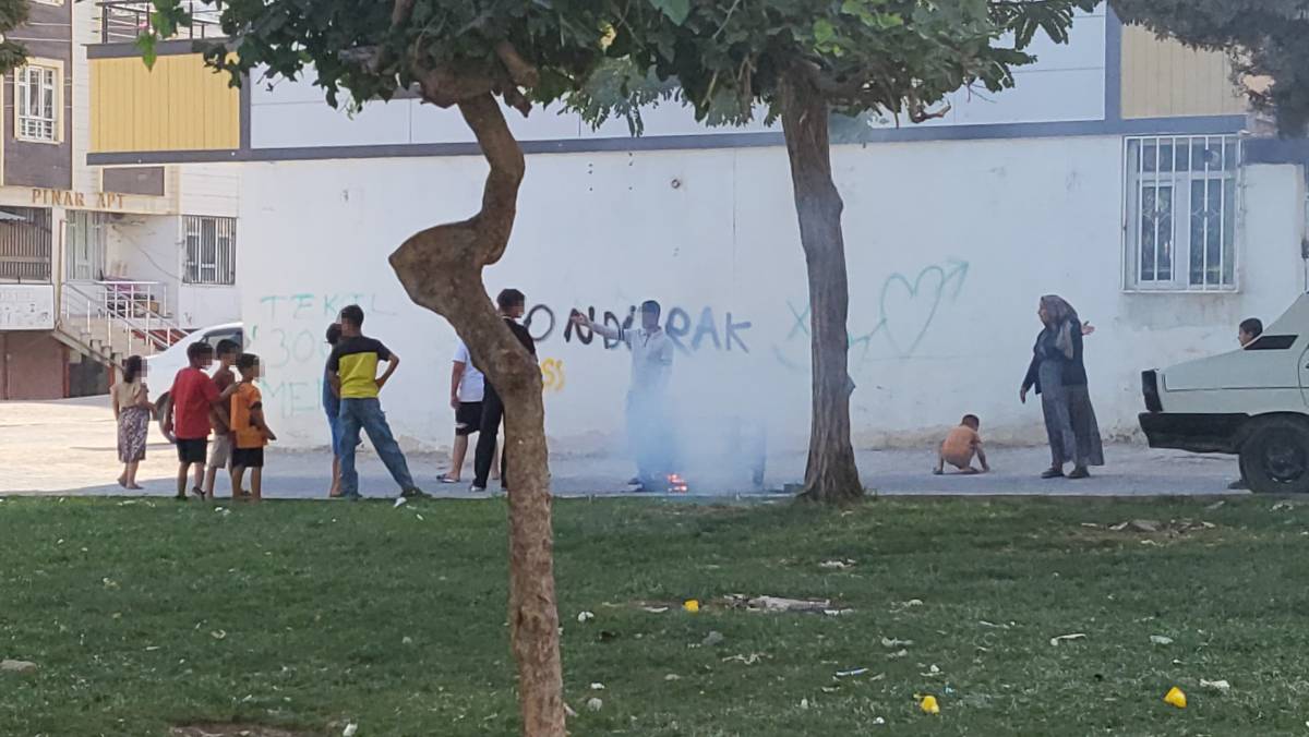 Urfa'da önce yaktılar: Sonra söndürmeye çalıştılar!